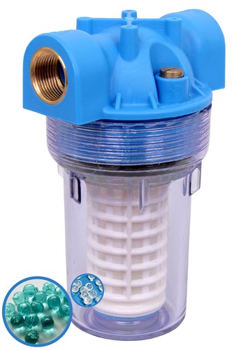 Aquafer 5 inç Ekonomik Kirece Karşı etkili Siliphozlu Su Arıtma Filtresi (3/4 inç girişli)