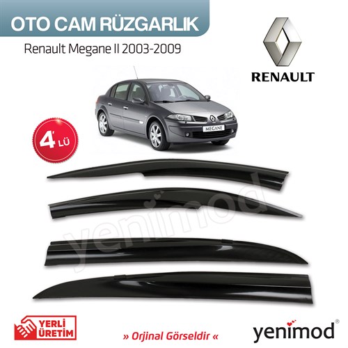 Renault Megane II 2003-2009 4lü Cam Rüzgarlık